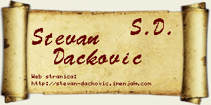 Stevan Dačković vizit kartica